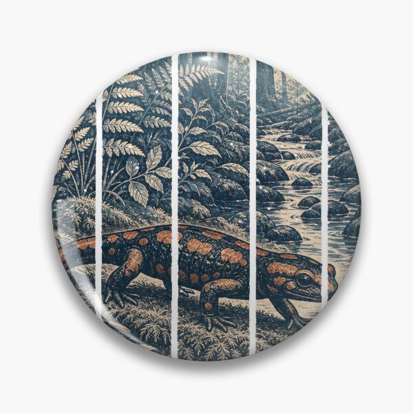Item preview, Fire Salamander on the Forest Moss designed and sold by VisualArtsOasis.