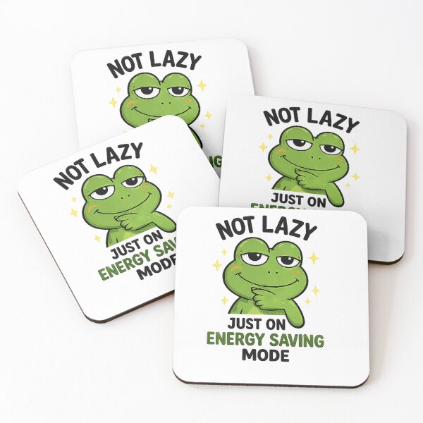 Item preview, Not Lazy Just on Energy Saving Mode Funny Frog Sticker | Cute Lazy Frog Meme Vinyl Decal designed and sold by Moanx Store.