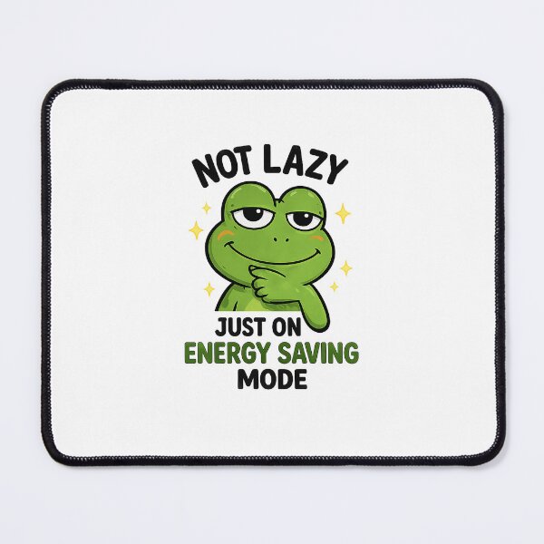 Item preview, Not Lazy Just on Energy Saving Mode Funny Frog Sticker | Cute Lazy Frog Meme Vinyl Decal designed and sold by Moanx Store.