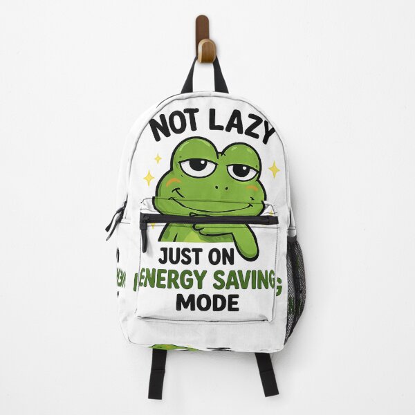 Item preview, Not Lazy Just on Energy Saving Mode Funny Frog Sticker | Cute Lazy Frog Meme Vinyl Decal designed and sold by Moanx Store.
