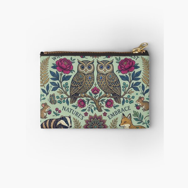 Item preview, Wildheart Forest pattern with owls, fox and badger – Boho floral design designed and sold by Lexyfy.