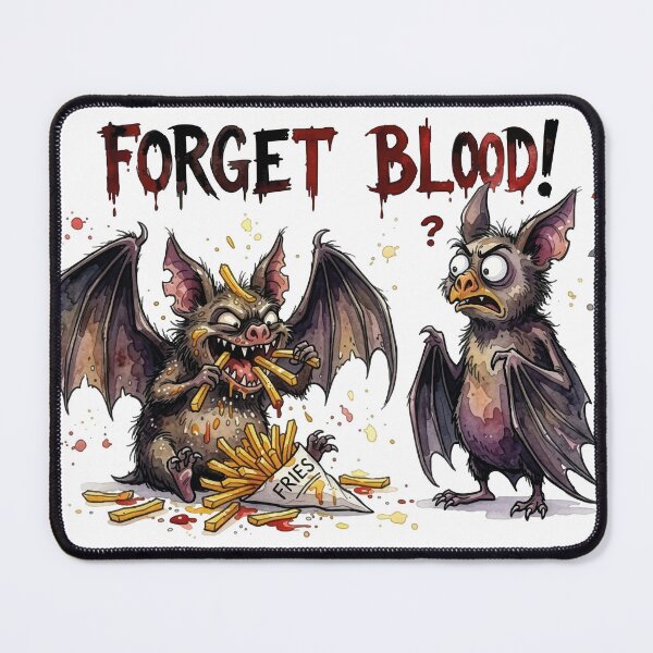 Item preview, Forget Blood Eat Fries - Funny Vampire Bat Halloween designed and sold by chriswo-design.