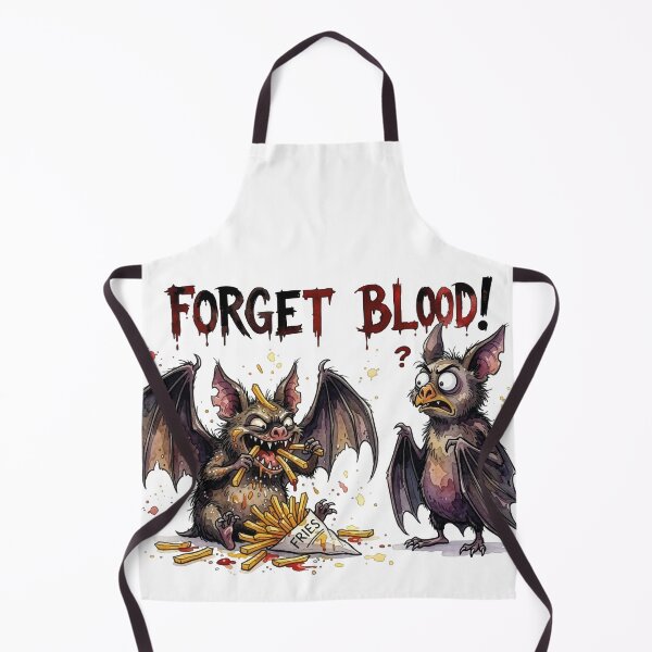 Item preview, Forget Blood Eat Fries - Funny Vampire Bat Halloween designed and sold by chriswo-design.