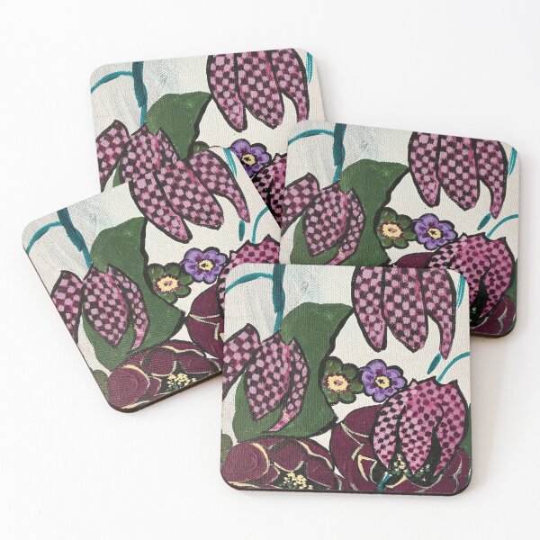 Item preview, Snakes Head Fritillaries and hellebores  designed and sold by Aylmer Art, Aylmer Parade, N2 0PE.