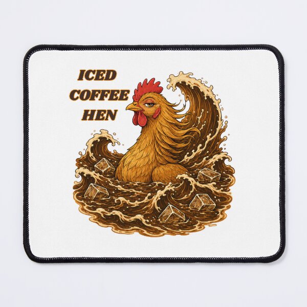 Item preview, Iced Coffee Hen Coffee Wave Illustration Design designed and sold by GibasVisuals.