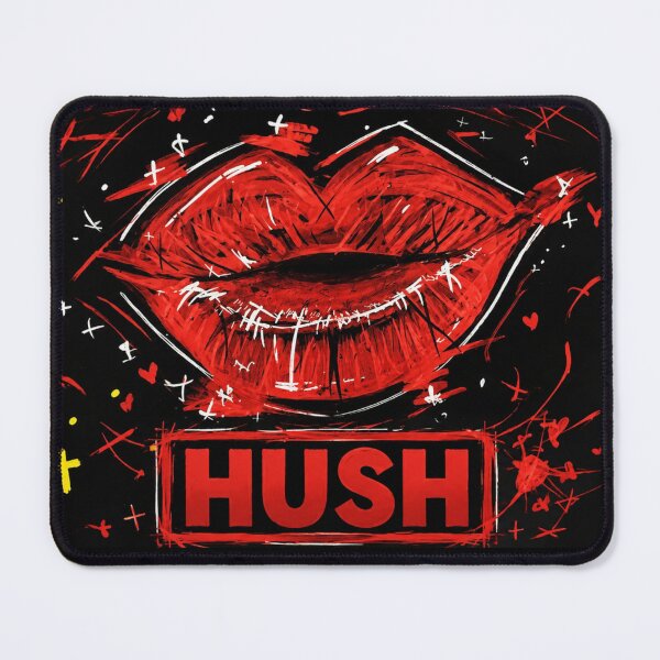 Item preview, Hush – Bold Red Lips Pop Art designed and sold by Strange-Nucleus.