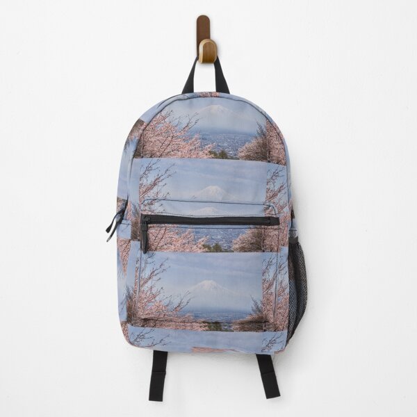 Item preview, Cherry blossoms framing misty Mount Fuji designed and sold by Imagerisium.