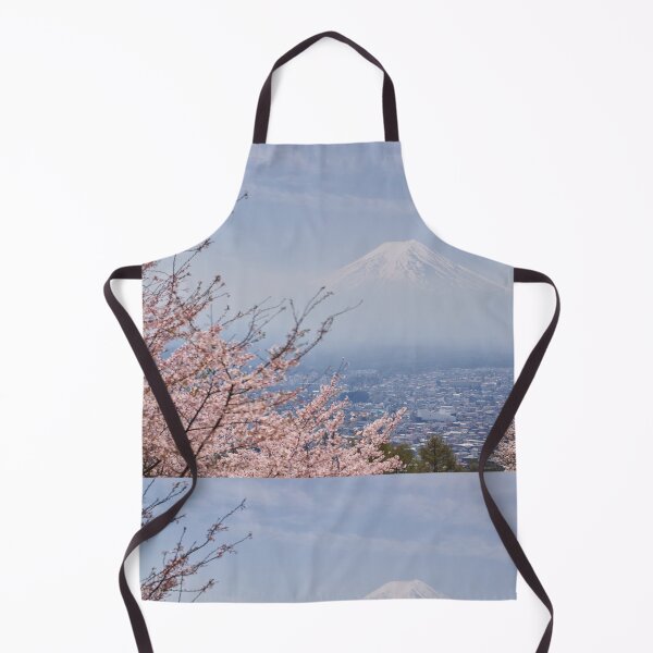 Item preview, Cherry blossoms framing misty Mount Fuji designed and sold by Imagerisium.
