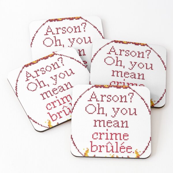 Aperçu de l'œuvre Thème de jeu de mots en pixel art Crime Brulee créée et vendue par Adronia.