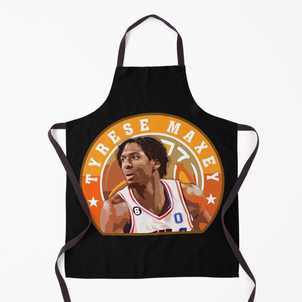 Item preview, Tyrese Maxey Basketball Portrait Artwork with Circular Typography Graphic Design designed and sold by Zigmak.
