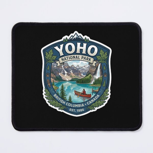 Item preview, Yoho National Park Canoe & Waterfall - Crest designed and sold by LittleArij.