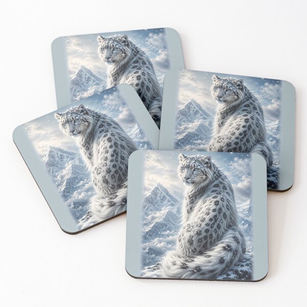 Item preview, Snow Leopard Walking Toward Camera | Snow Leopard Art | Winter Wildlife Fantasy | AI Snow Leopard Painting | Snow Leopard Wall Art designed and sold by ManJiangHong.