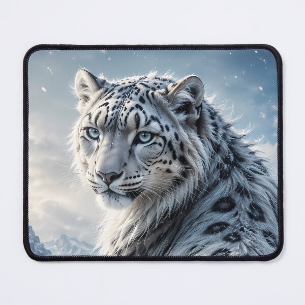 Item preview, Snow Leopard Walking Toward Camera | Snow Leopard Art | Winter Wildlife Fantasy | AI Snow Leopard Painting | Snow Leopard Wall Art designed and sold by ManJiangHong.
