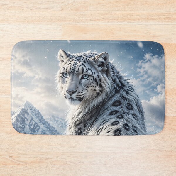 Item preview, Snow Leopard Walking Toward Camera | Snow Leopard Art | Winter Wildlife Fantasy | AI Snow Leopard Painting | Snow Leopard Wall Art designed and sold by ManJiangHong.
