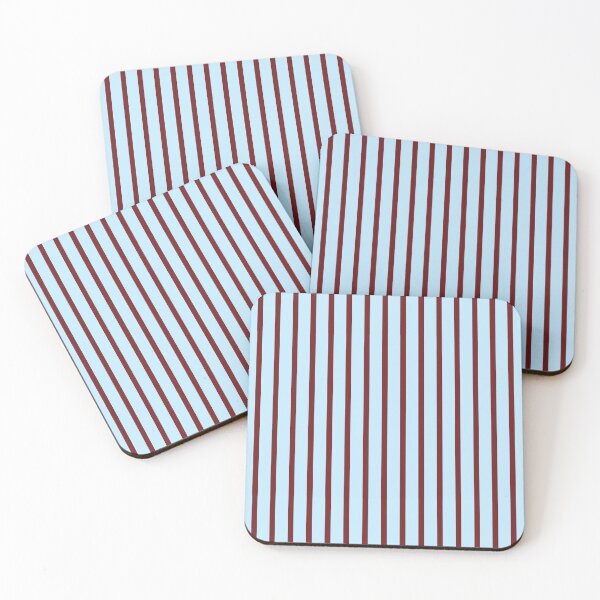 Item preview, Blue and Burgundy Red Cabana Stripes Vertical Pattern designed and sold by Pop & Punch.