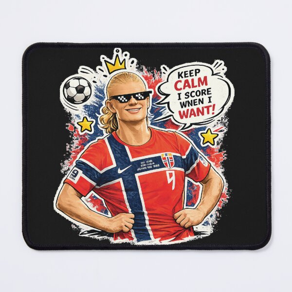 Item preview, Funny Erling Haaland Cartoon T-Shirt | Soccer Meme Vector Art | Football Fan Gift | Cool Goal Scorer Illustration designed and sold by BongLines.