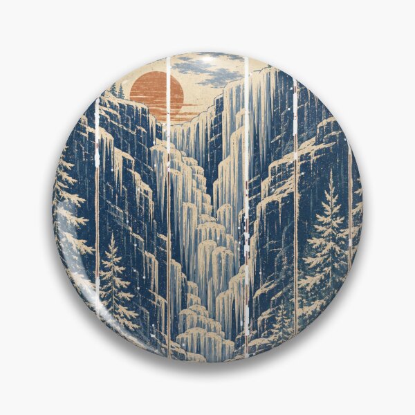 Item preview, Frozen Waterfall in the Winter Gorge designed and sold by VisualArtsOasis.