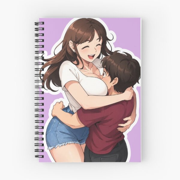Item preview, Joyful Anime Hug Couple Sticker | Cute Romantic Embrace designed and sold by MeowLoka ⭐⭐⭐⭐.