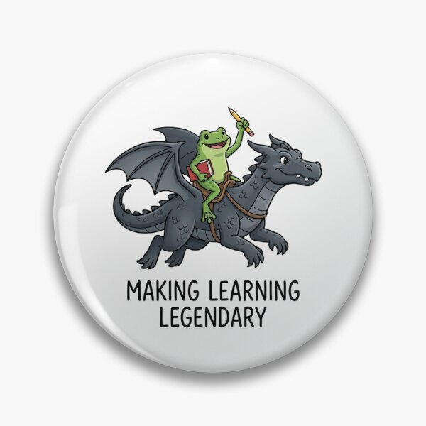Item preview, Frog Riding a Dragon Teacher Art Print - Making Learning Legendary Back to School Gift designed and sold by raedattia.