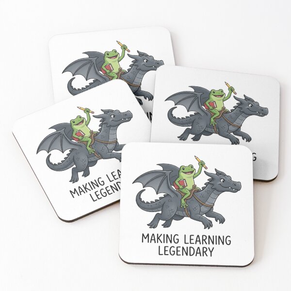 Item preview, Frog Riding a Dragon Teacher Art Print - Making Learning Legendary Back to School Gift designed and sold by raedattia.