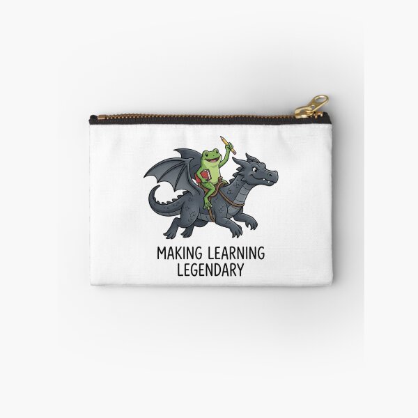 Item preview, Frog Riding a Dragon Teacher Art Print - Making Learning Legendary Back to School Gift designed and sold by raedattia.