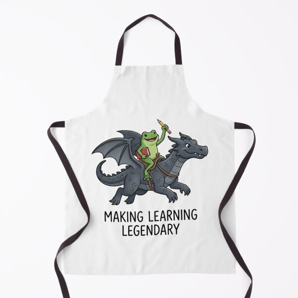 Item preview, Frog Riding a Dragon Teacher Art Print - Making Learning Legendary Back to School Gift designed and sold by raedattia.