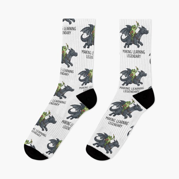 Item preview, Frog Riding a Dragon Teacher Art Print - Making Learning Legendary Back to School Gift designed and sold by raedattia.