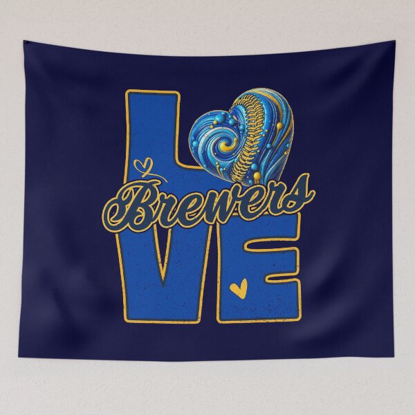 Item preview, Vintage Love Brewers Heart Distressed Sports Fan Team Spirit designed and sold by RockTheFeal.