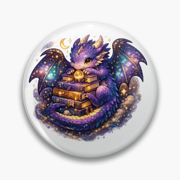 Item preview, Cosmic Book Dragon – Guardian of the Starlit Library designed and sold by FAZ-DESIGNS.