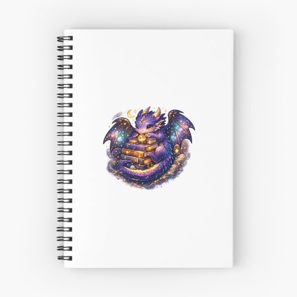 Item preview, Cosmic Book Dragon – Guardian of the Starlit Library designed and sold by FAZ-DESIGNS.