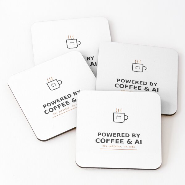 Item preview, Powered By Coffee And AI Funny Shirt designed and sold by AIHumorShop.