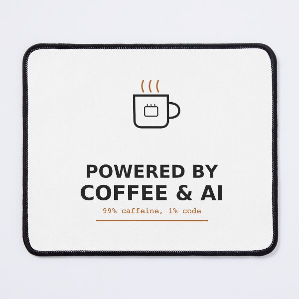 Item preview, Powered By Coffee And AI Funny Shirt designed and sold by AIHumorShop.