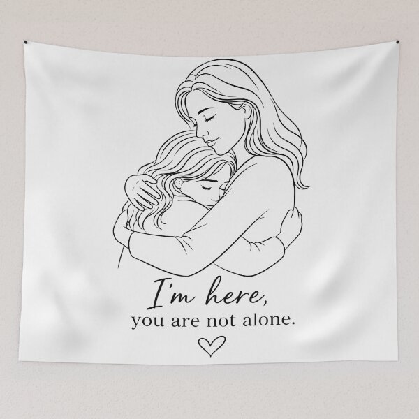 Item preview, Mother Hug Child You Are Not Alone Art designed and sold by DignityLab.