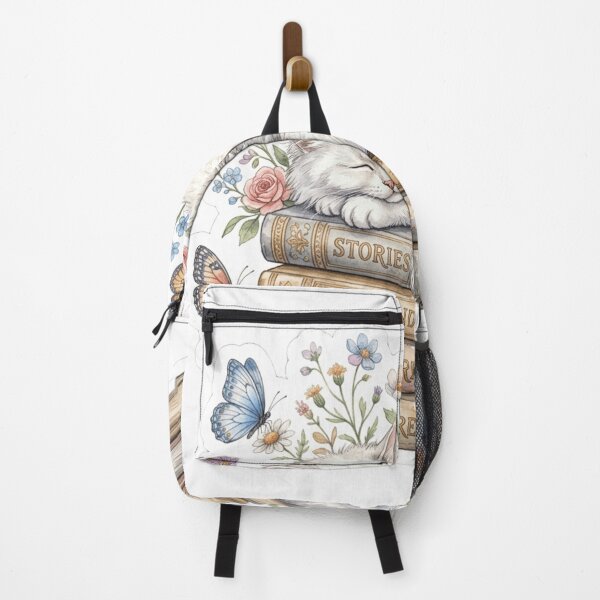 Item preview, Cute Sleeping Cat on Vintage Books Watercolor designed and sold by Zosera.