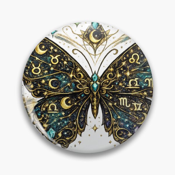 Item preview, Celestial Zodiac Butterfly | Mystic Astrology Moth | Cosmic Moon & Stars | Boho Witch Aesthetic Sticker designed and sold by irfanshikh.
