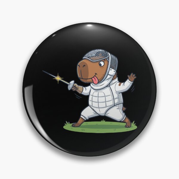 Item preview, Cute capybara Fencing, funny sports design, Sports Gift designed and sold by BobaTeeStore.