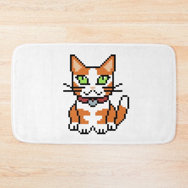 Item preview, Cute Pixel Art Orange And White Cat | Retro 8-Bit Pixel Art designed and sold by OpenTabsDesigns.