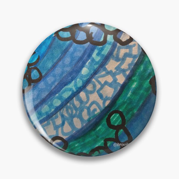 Item preview, Blue Curved Patterns  designed and sold by DancingCreek.