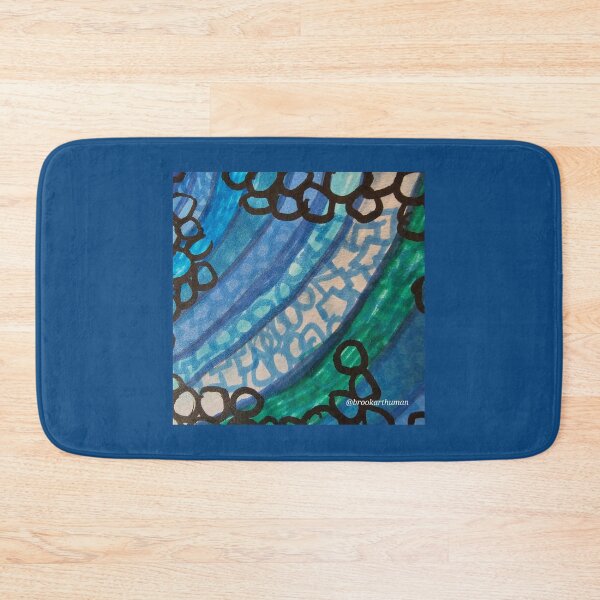 Item preview, Blue Curved Patterns  designed and sold by DancingCreek.