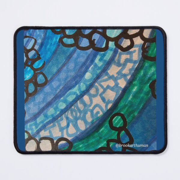 Item preview, Blue Curved Patterns designed and sold by DancingCreek.
