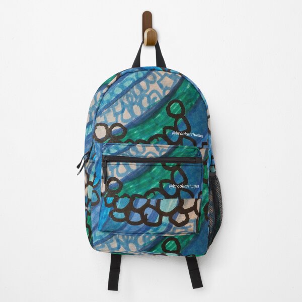 Item preview, Blue Curved Patterns designed and sold by DancingCreek.