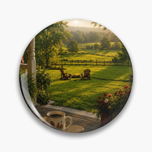 Item preview, Country Porch Morning Scene designed and sold by PuzzlingRooster.