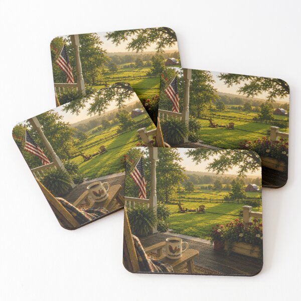 Item preview, Country Porch Morning Scene designed and sold by PuzzlingRooster.