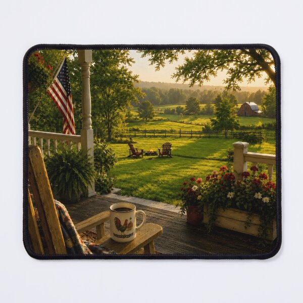 Item preview, Country Porch Morning Scene designed and sold by PuzzlingRooster.