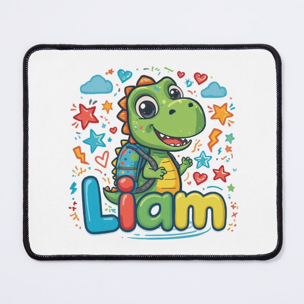 Item preview, Liam Cute Dinosaur Personalized Kids Back To School designed and sold by EchoPrint Co..