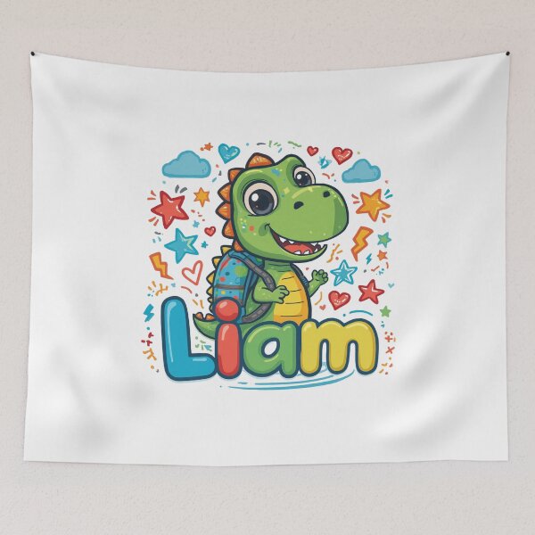 Item preview, Liam Cute Dinosaur Personalized Kids Back To School designed and sold by EchoPrint Co..