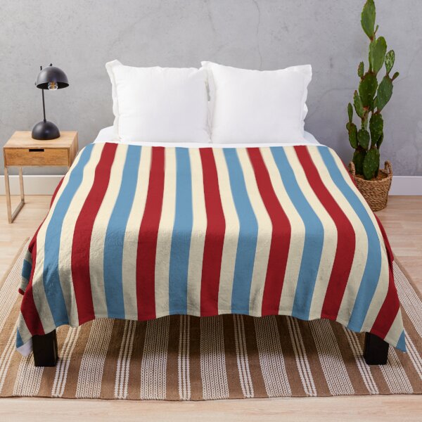 Item preview, Red Blue Beige Nautical Cabana Stripes Seamless Pattern designed and sold by Pop & Punch.