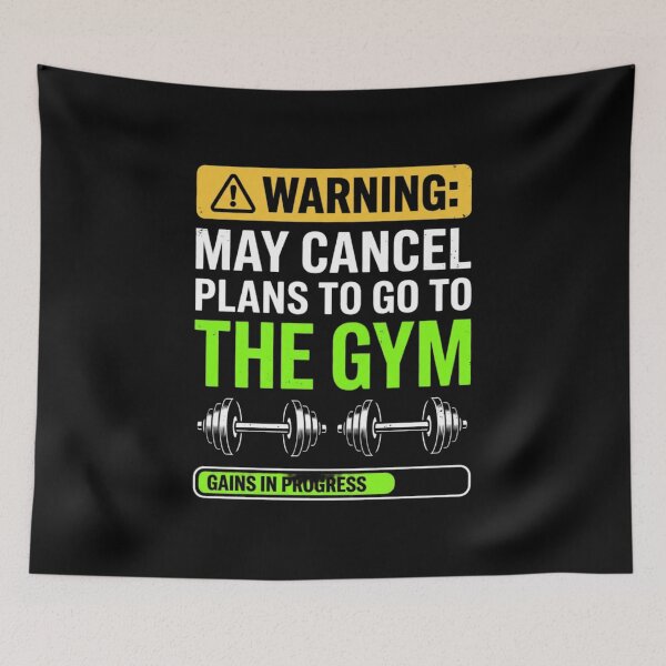 Item preview, Warning May Cancel Plans To Go To The Gym Funny Fitness T-Shirt designed and sold by PACS0011.