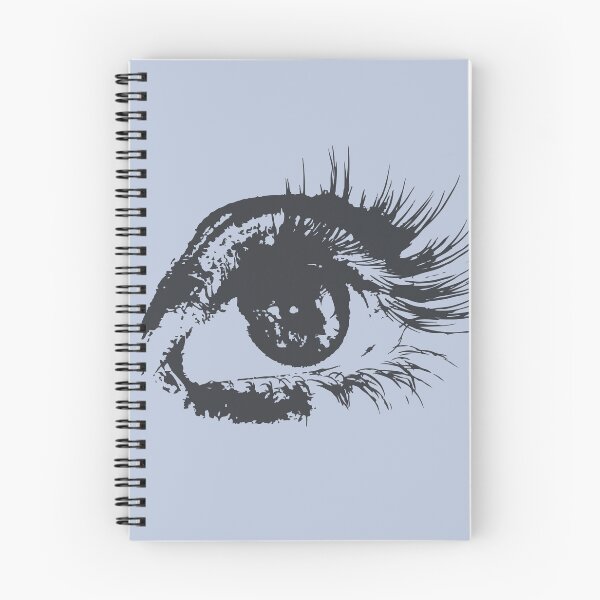 Item preview, Vintage Black Eye on Pale Blue – Surreal Eyeball Art designed and sold by darametzgerart.
