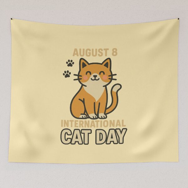 Item preview, August 8 International cat day designed and sold by QCena.